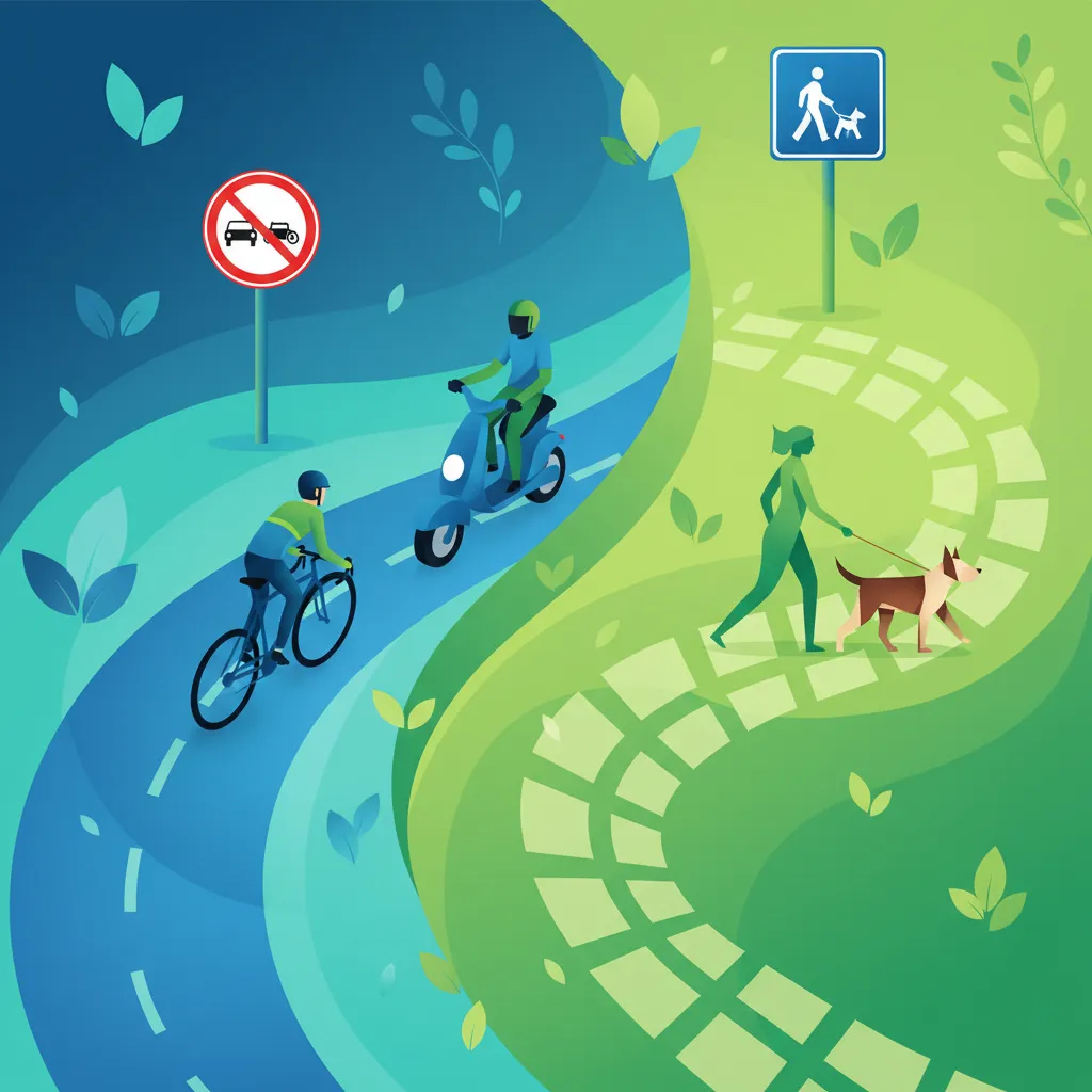 Mandatory Paths for Cyclists, Mopeds, and Animals in Spain