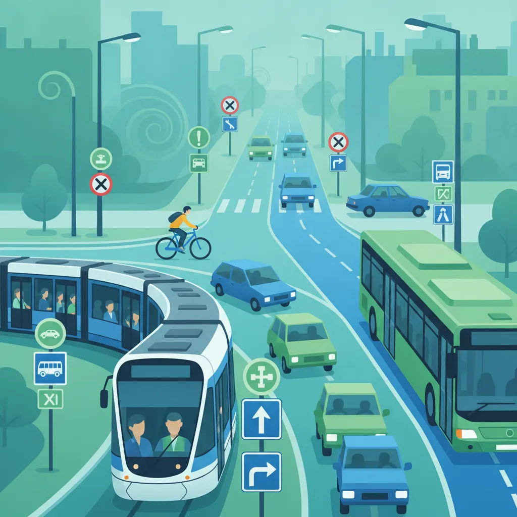 Trams, pasy autobusowe i priorytet transportu miejskiego we Francji