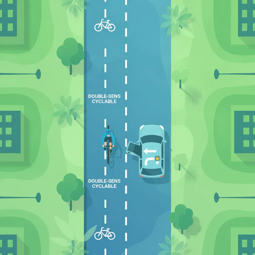 Französische Fahrtheorie: Radfahrer, Vorfahrt und Zweirichtungsradstraßen