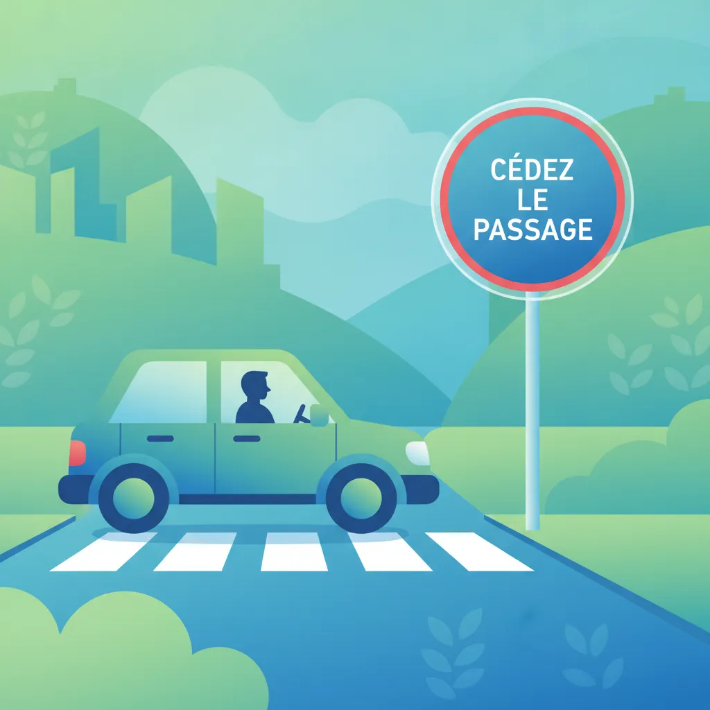 Zasady pierwszeństwa „Cédez le Passage” i linii zatrzymania we Francji