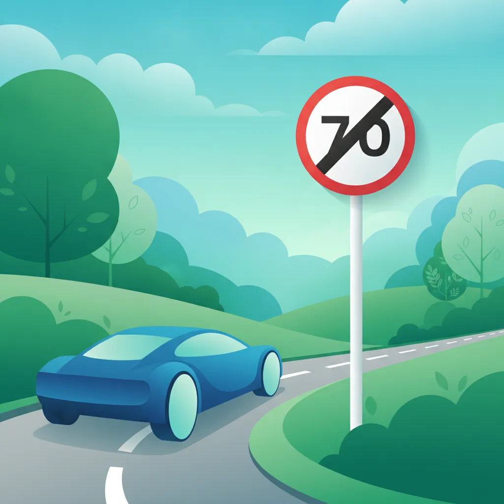 Verkehrsgeschwindigkeit und Schilder für die nationale Geschwindigkeitsbegrenzung in Großbritannien verstehen