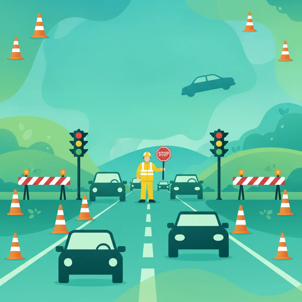 Irish Roadworks and Temporary Traffic Light Scenarios