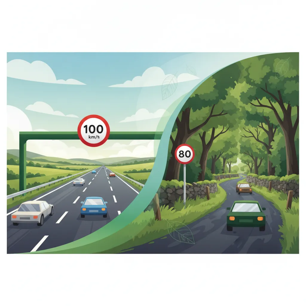 Irish Speed Limits and Road Judgement Scenarios (km/h)