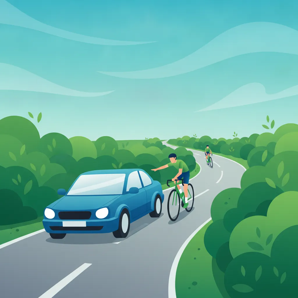 Juicio al circular con ciclistas en carreteras estrechas de Irlanda
