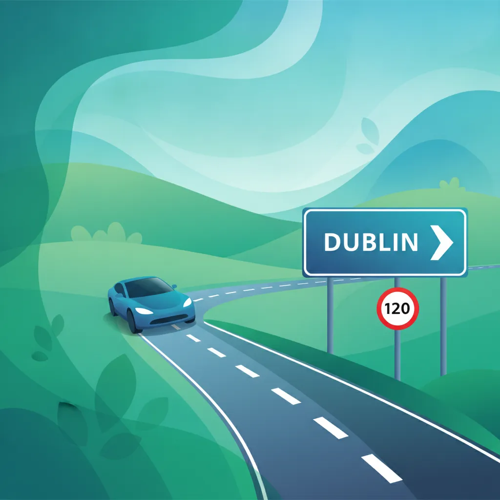 Autopistas y Carreteras Nacionales: Esenciales para el Test de Teoría de Conducir Irlandés