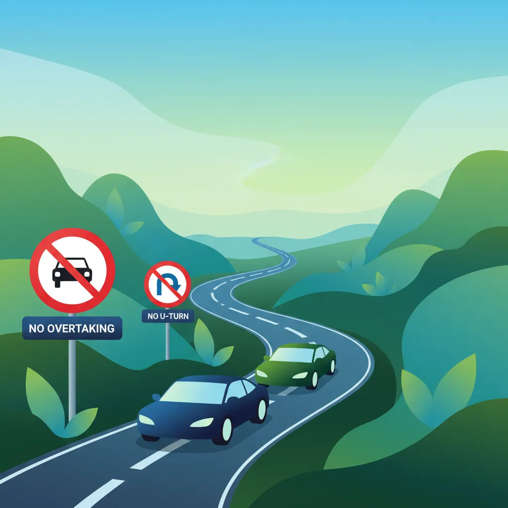 Icelandic Prohibitory Signs: Overtaking and Turns