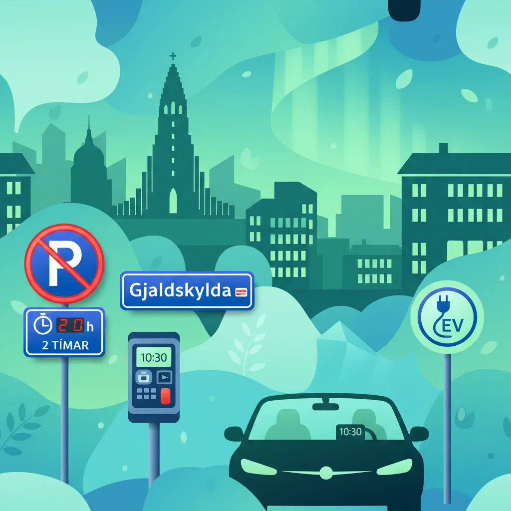 Parking and Zone Information Signs in Icelandic Driving Theory