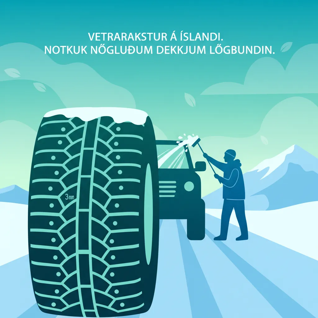 İzlanda Çivili Lastikler ve Kış Sürüş Ekipmanları Kuralları Pratik Oturumu