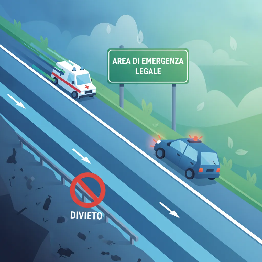 Nutzung des Standstreifens auf italienischen Autobahnen