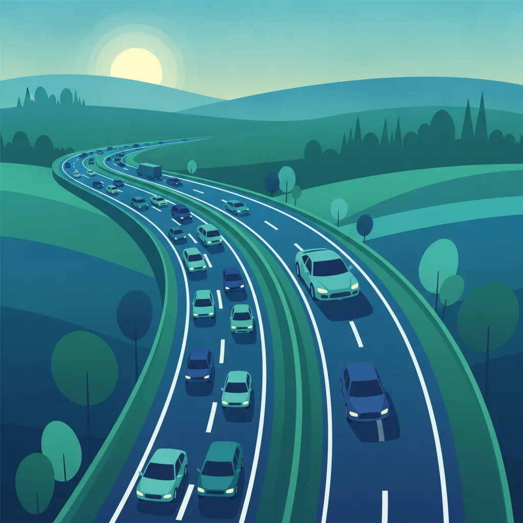 Italienische Autobahn: Überholen und Fahrstreifenführung