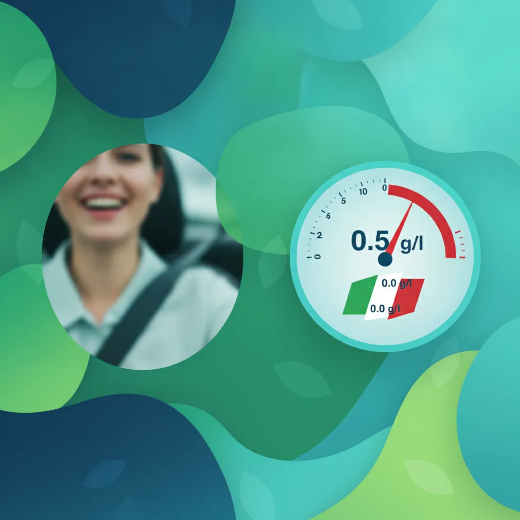 Teoría de la conducción en Italia: Límites de alcohol en sangre, sanciones y normas de tolerancia cero