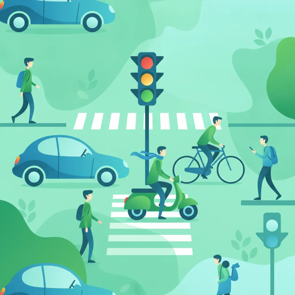 Vorfahrtsregeln an italienischen Kreuzungen mit Ampeln