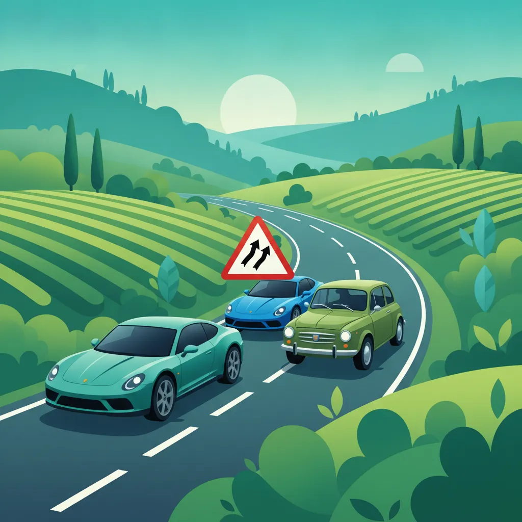 Regeln für das Überholen eines überholenden Fahrzeugs in Italien