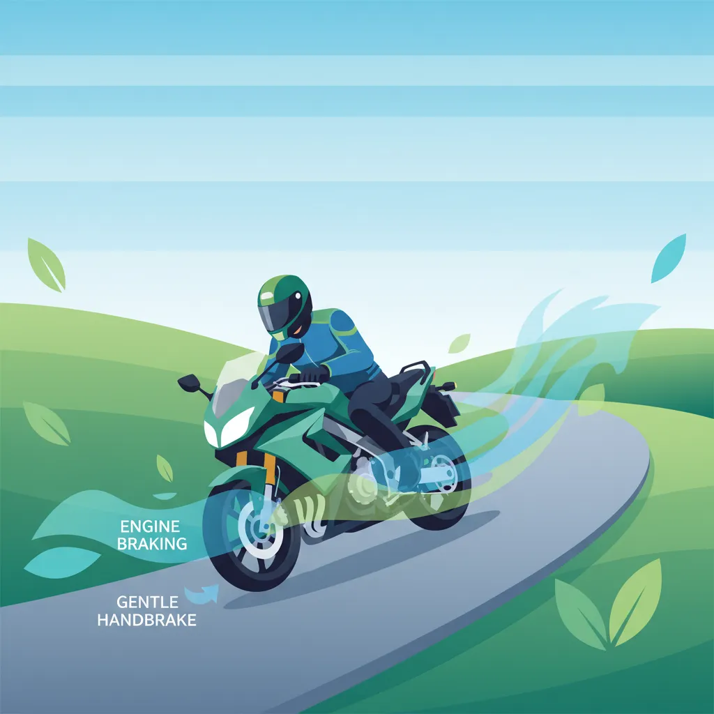 Motorcycle Braking Downhill (Category A2) in the Netherlands