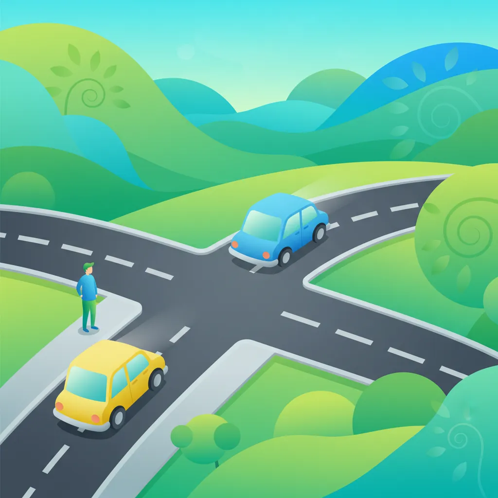 Master Priority at T-Junctions and Side Roads for Your Polish Driving Exam