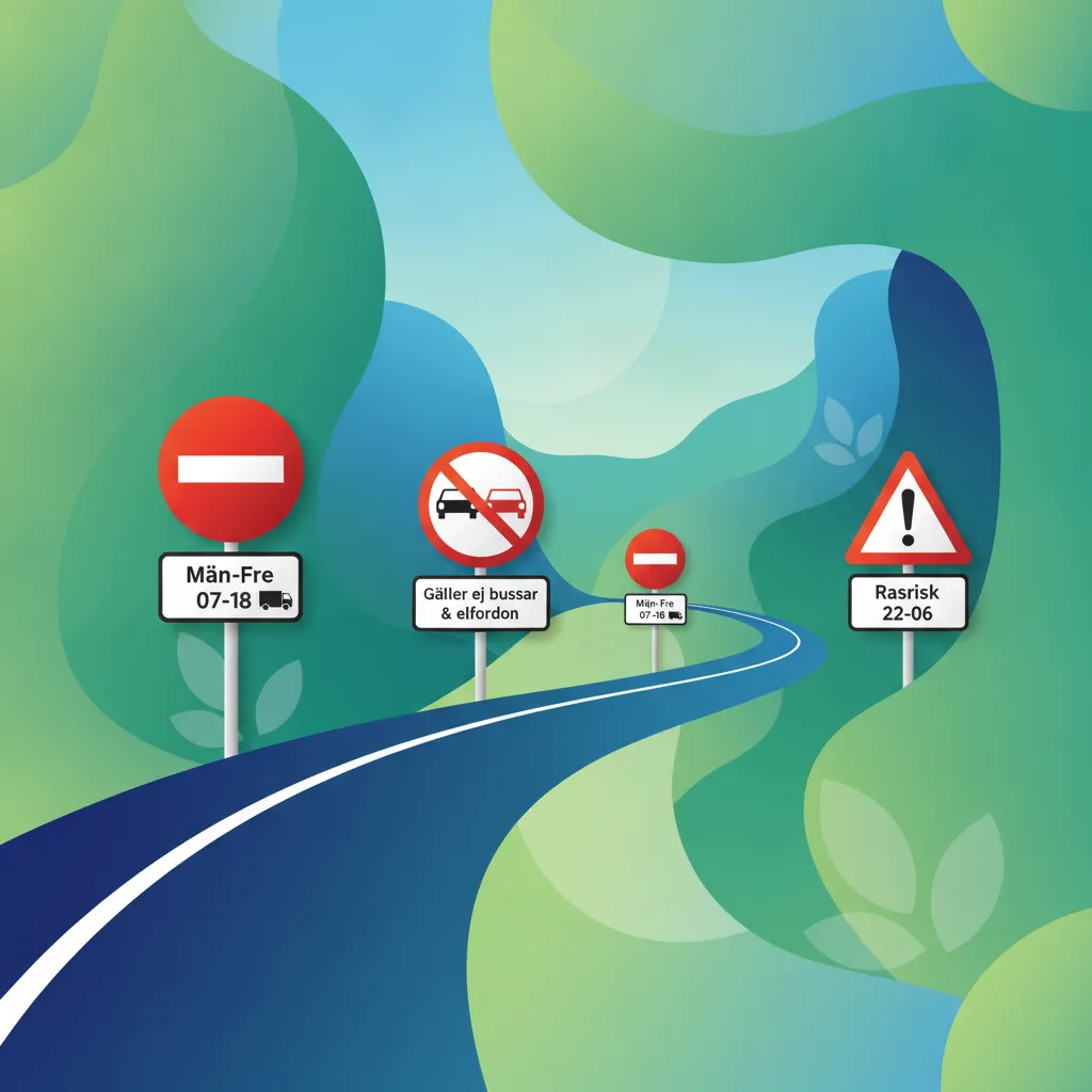Swedish Prohibition Signs and Road Restrictions