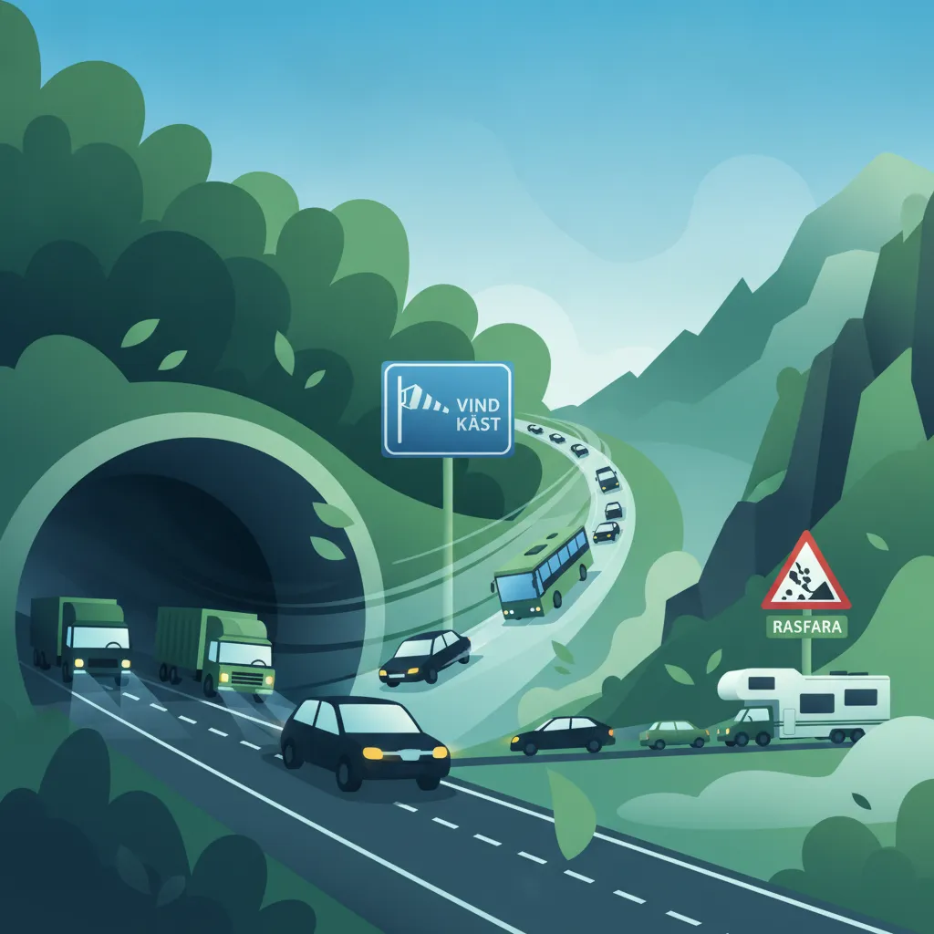 Swedish Tunnel and Special Road Condition Signs