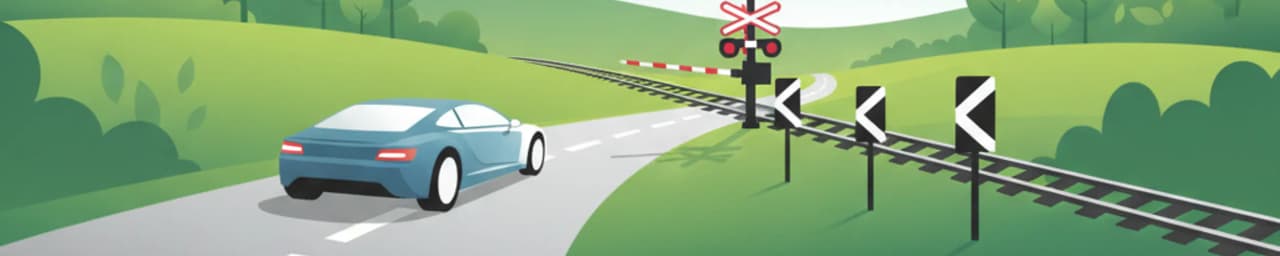 Belgian Level Crossing Countdown Markers