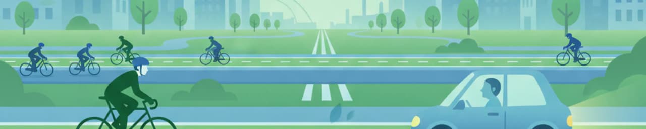 Sicheres Teilen von Dänemarks Straßen mit Radfahrern