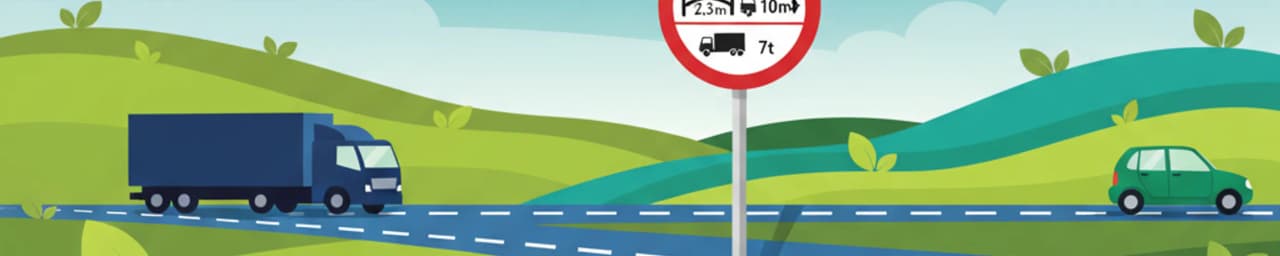 Hiszpańskie znaki drogowe: Ograniczenia wymiarów pojazdów