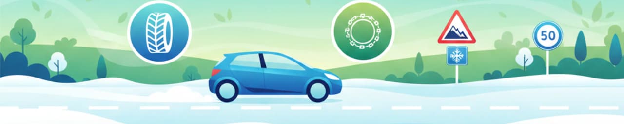 Conducción en condiciones invernales y equipamiento obligatorio en Francia
