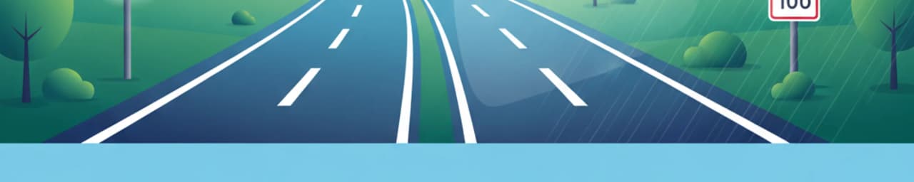 Límites de Velocidad con Lluvia y Buen Tiempo para la Teoría de Conducción Francesa