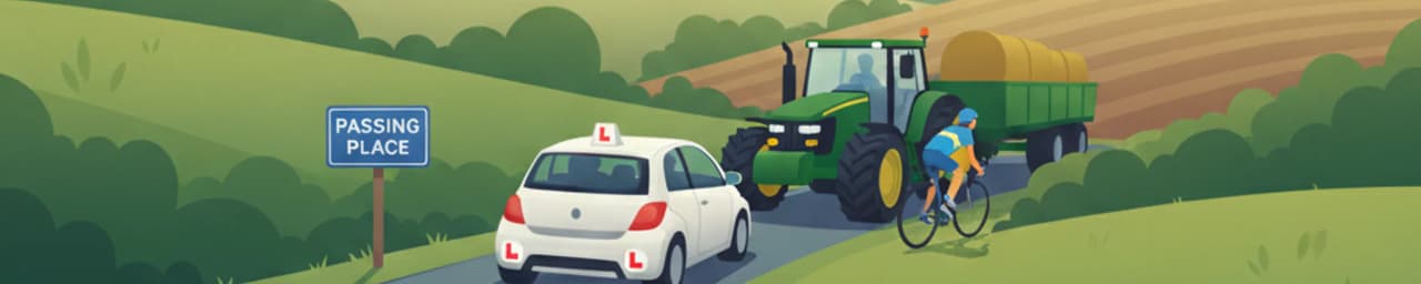 Jugement de conduite sur les routes de campagne et les routes à voie unique en Grande-Bretagne