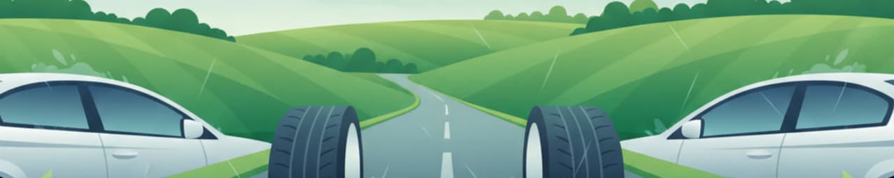Conceptos clave sobre neumáticos y agarre en mojado para el Driver Theory Test de Irlanda