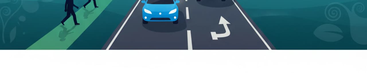 Pozycjonowanie na pasie i wstępny wybór pasa do skrętu w ruchu drogowym na Islandii