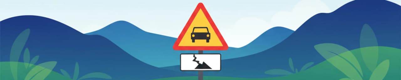 Att navigera övergångar från asfalt till grusvägar på Island