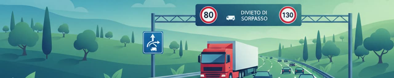 Italienische LKW-Geschwindigkeitsbegrenzungen und Fahrspurbeschränkungen