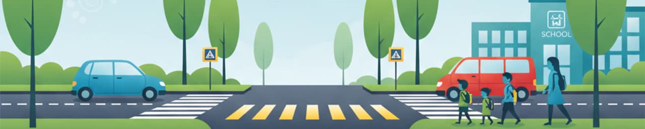 Zickzacklinjer och stoppförbudszoner i nederländsk trafik