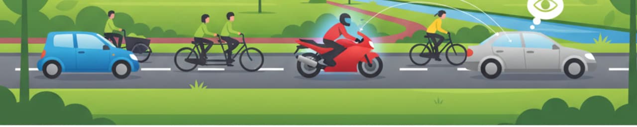 Motorcyklars synlighet och närvaro i trafiken i Nederländerna