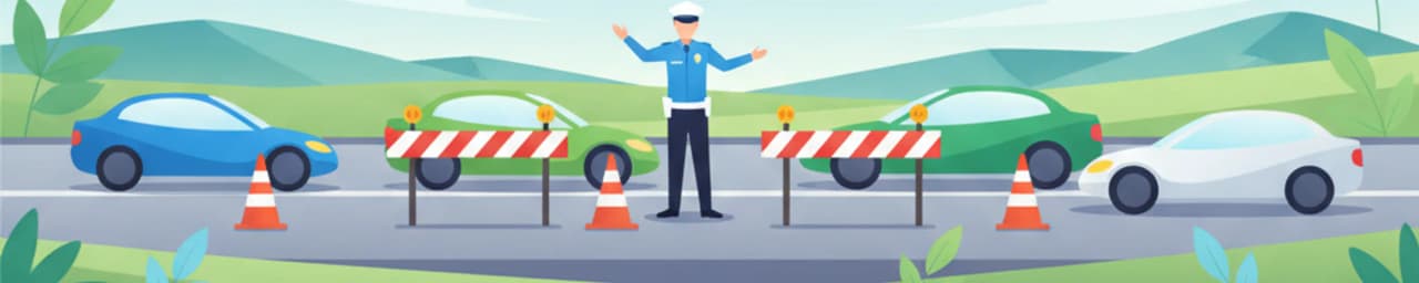 Roboty drogowe i tymczasowe znaki drogowe - egzamin na prawo jazdy w Turcji