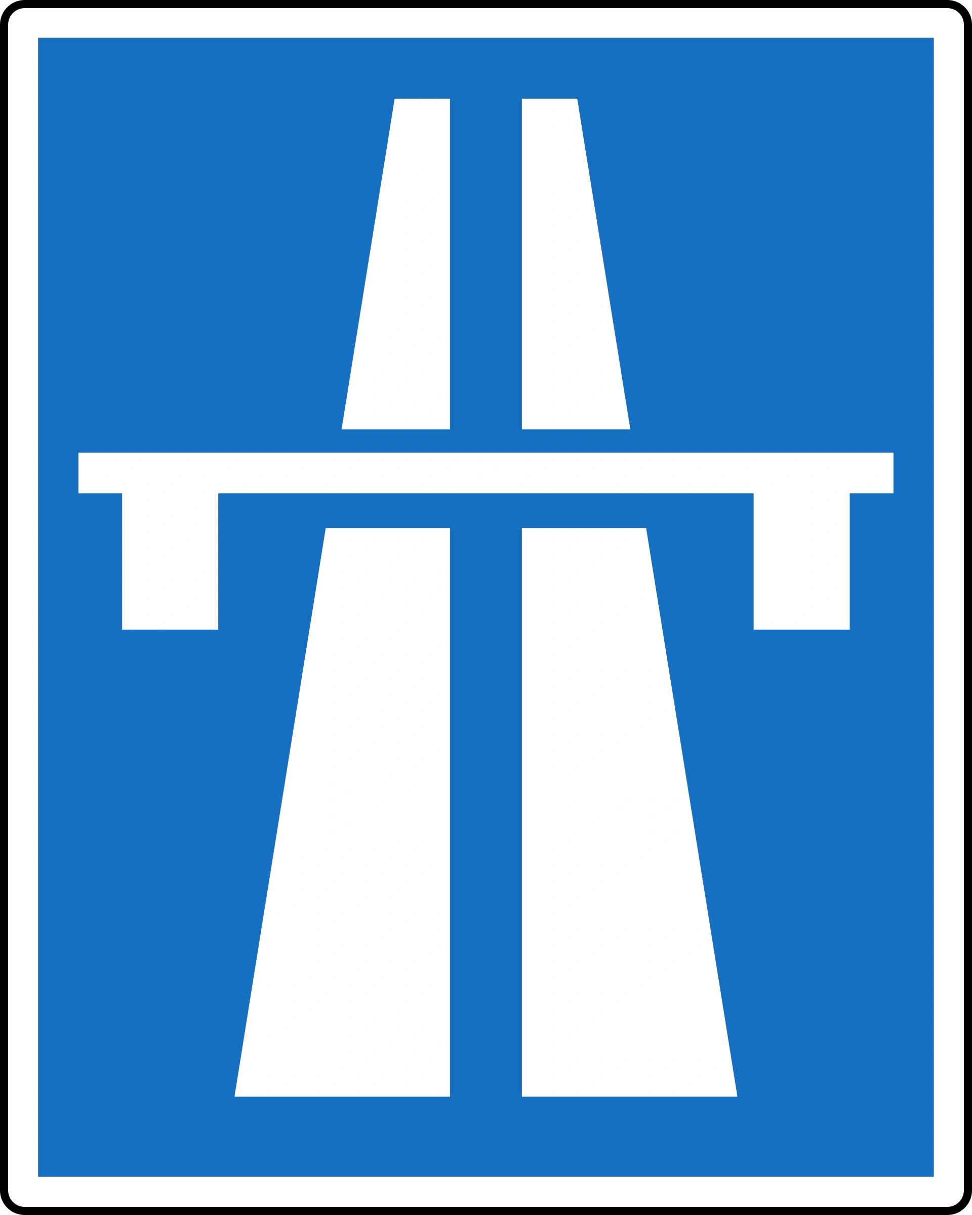 8a-beginning-motorway - Inicio de Autopista señal de tráfico