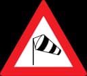 Crosswind (10a) road sign