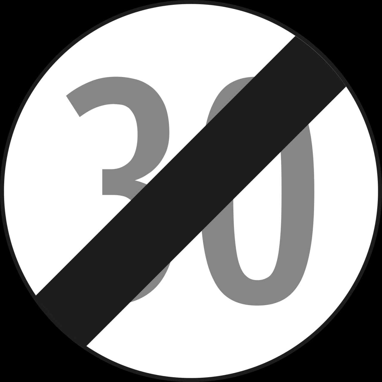 10b-end-speed-limit - Koniec ograniczenia prędkości znak drogowy