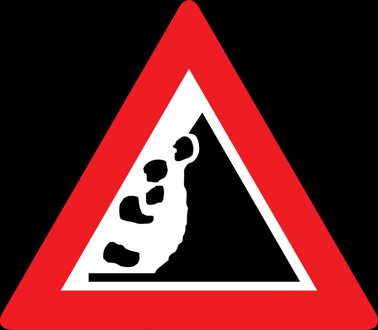 10b - Caída de rocas señal de tráfico