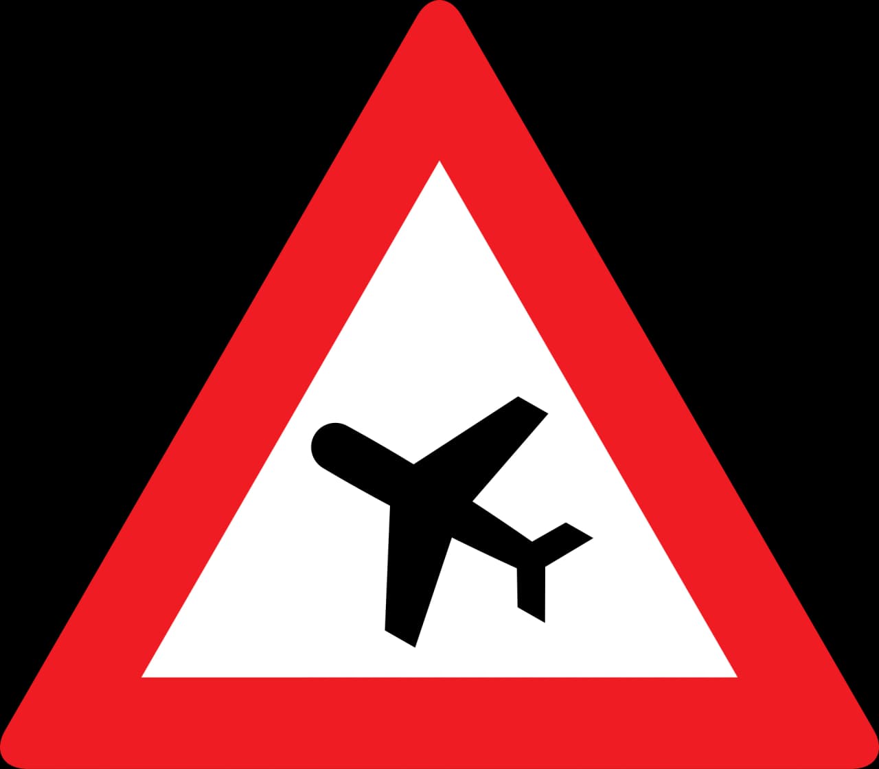 10c - Aviones de bajo vuelo señal de tráfico