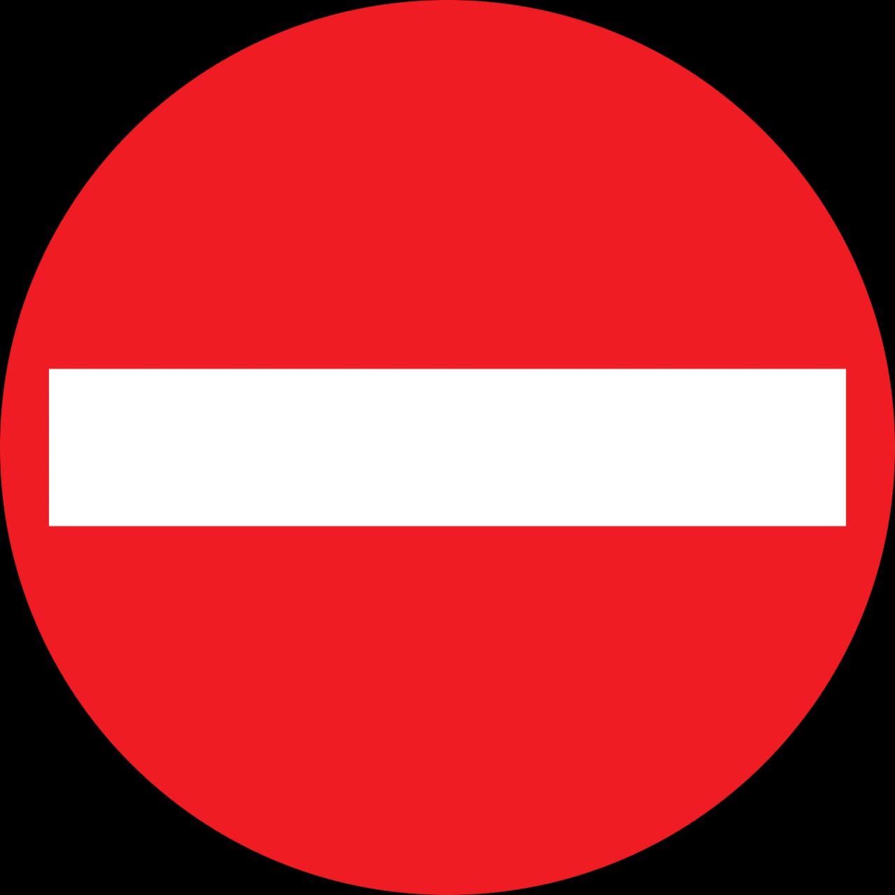 2 - Sentido prohibido señal de tráfico
