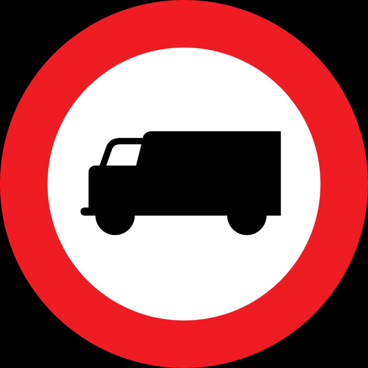 7a-no-lorries - Prohibido camiones señal de tráfico
