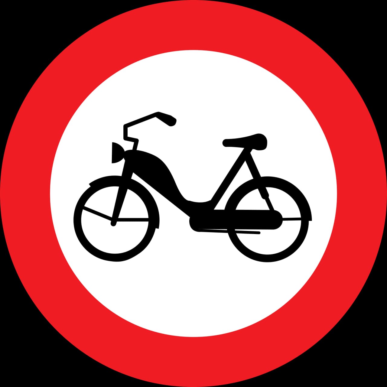 8b-no-mopeds - Prohibido ciclomotores señal de tráfico