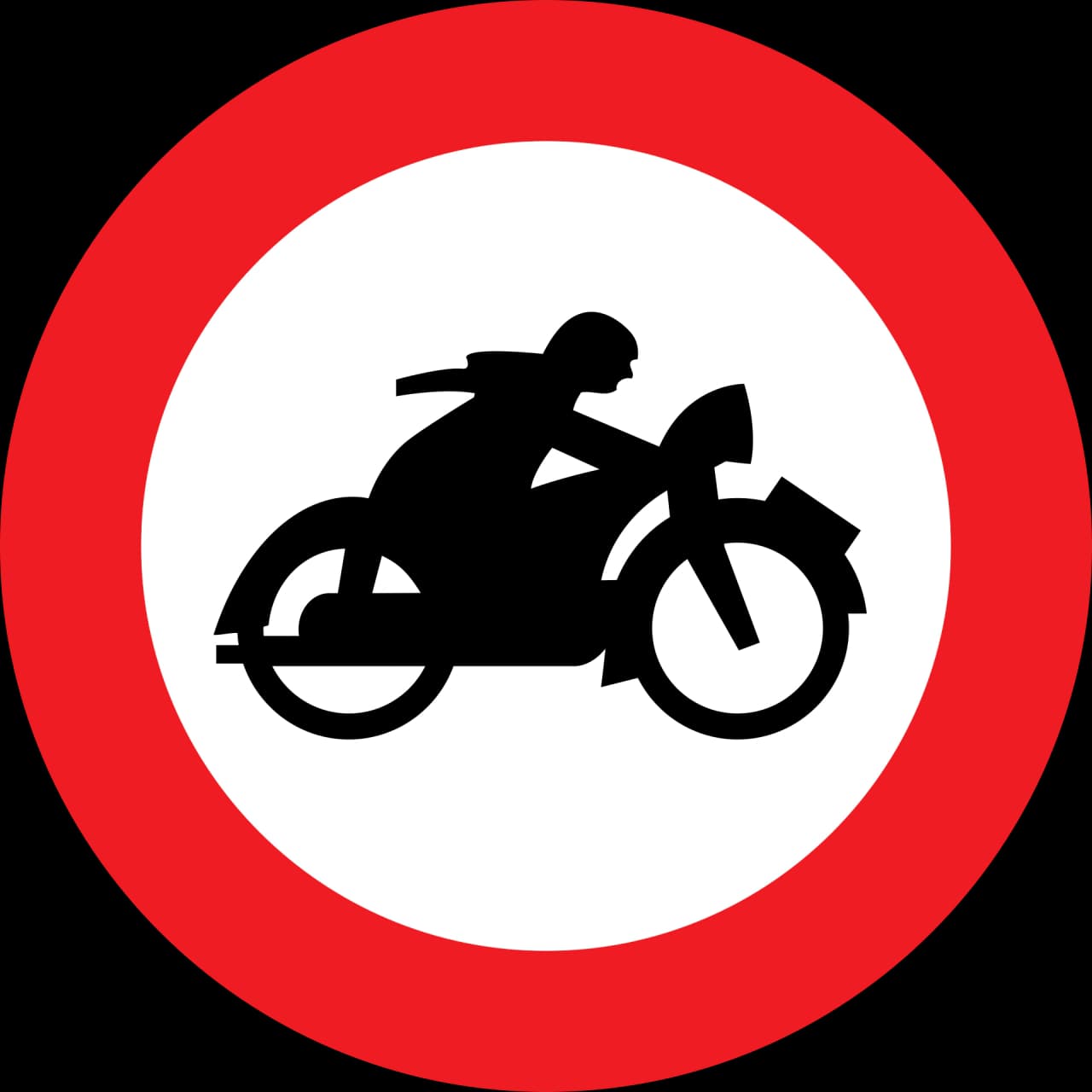 6b-no-single-tracked-motorcycles - Prohibida la circulación de motocicletas de un solo eje señal de tráfico