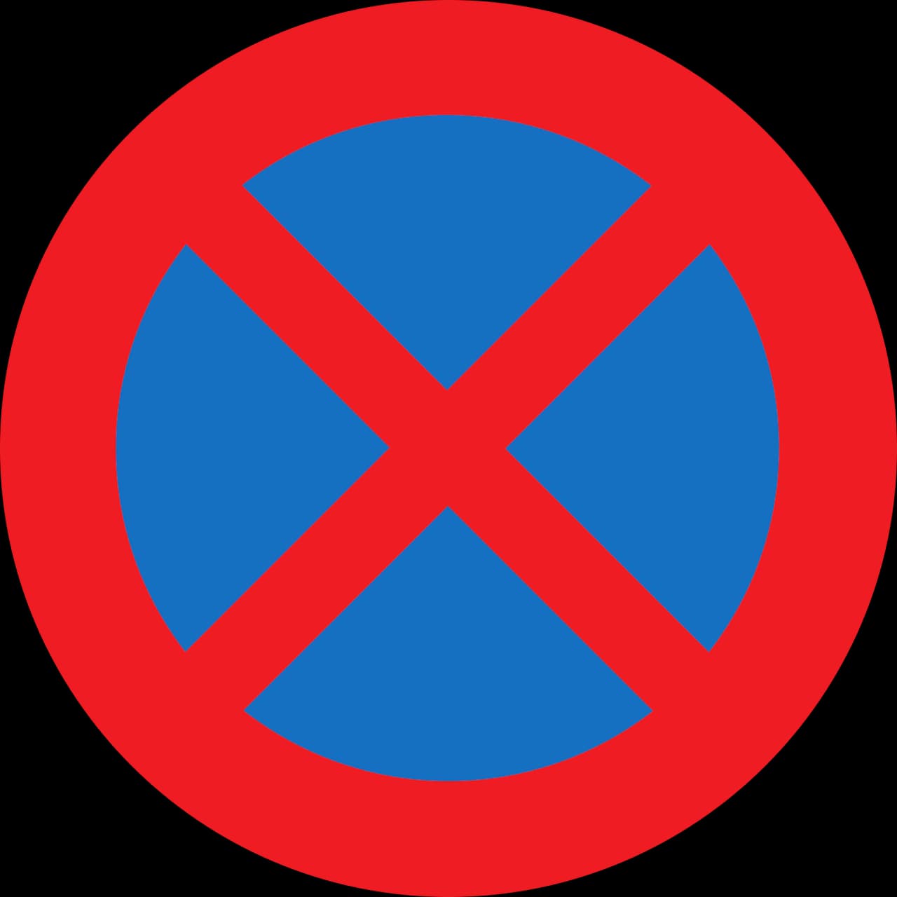 13b-no-standing-parking - Zakaz postoju i zatrzymywania się znak drogowy