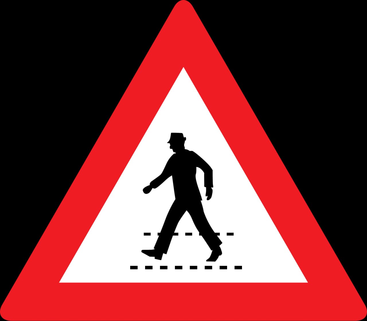 11 - Cruce de peatones señal de tráfico