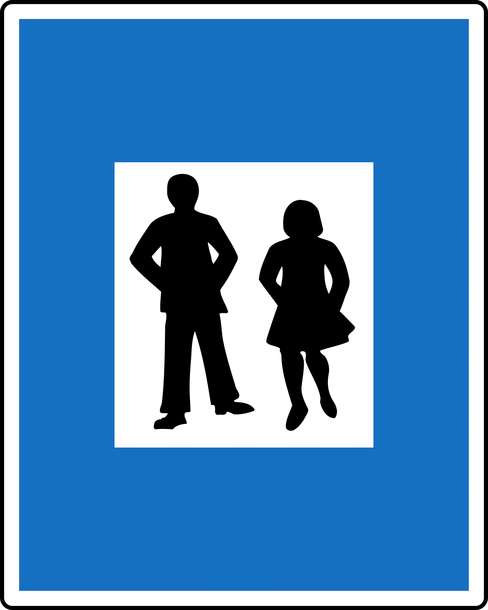 9a-pedestrian-zone - Zona peatonal señal de tráfico