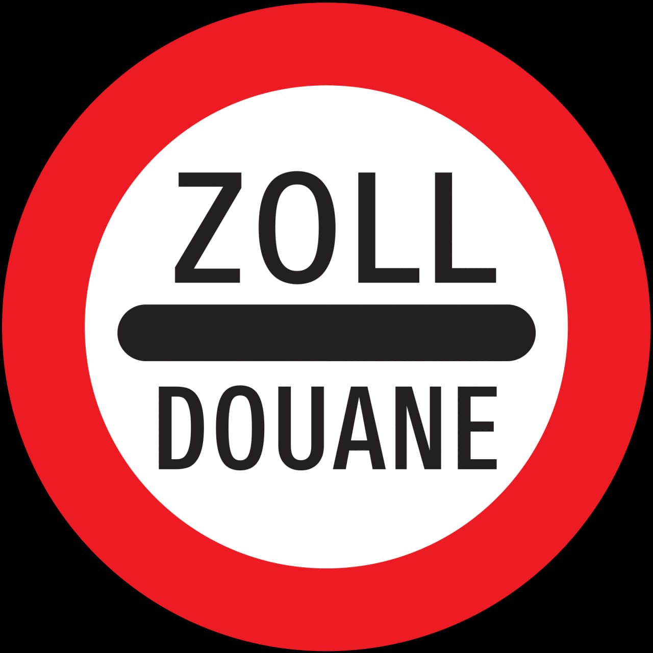 12-stop-customs - Stop przed urzędem celnym znak drogowy