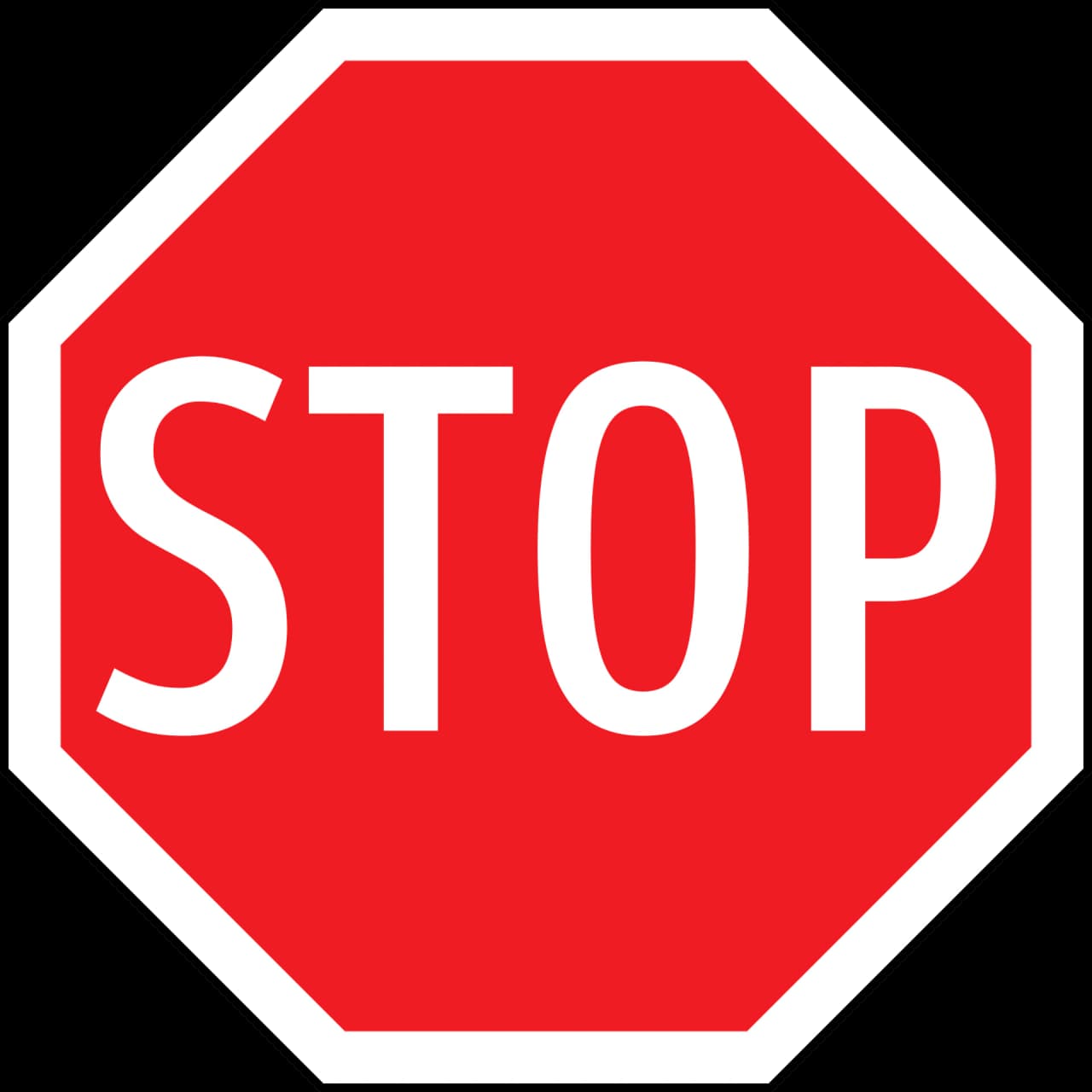 24 - Stop road sign