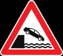 Quayside or riverbank road sign from Belgium