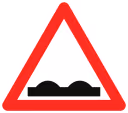 Uneven road road sign from Belgium